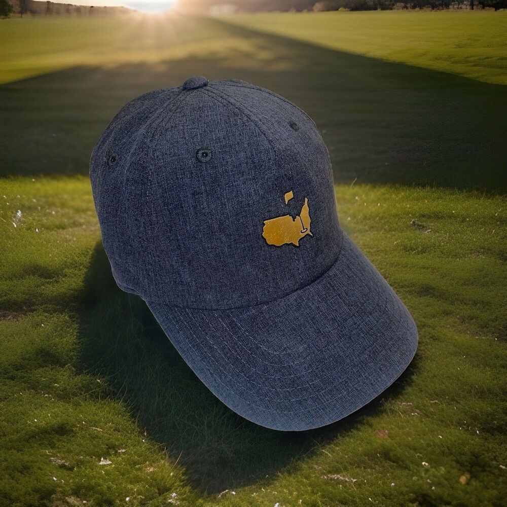 Masters 1934 American Needle Hat Blue Gold Logo Berckmans Place Golf Strapback